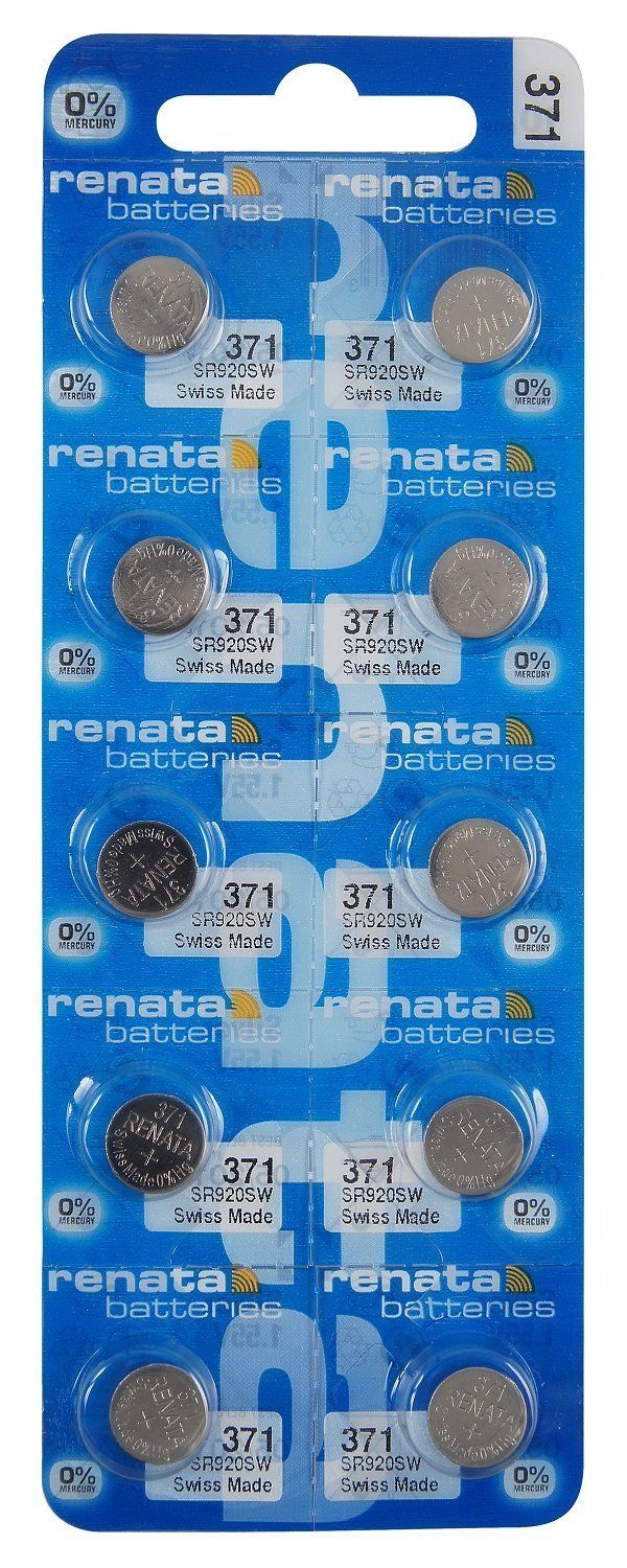 Renata 371 35mAh 1.55V Silver Oxide Coin Cell Battery 