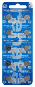 Renata 371 35mAh 1.55V Silver Oxide Coin Cell Battery - Watchbatteries