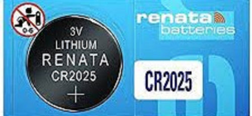 Renata CR2025TS 165mAh 3V Lithium Primary (LiMNO2) Coin Cell Battery Tear Strip