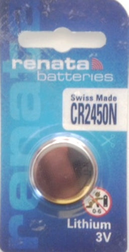 Renata CR2450N-CU 540mAh 3V Lithium Primary (LiMNO2) Coin Cell Battery - Watchbatteries