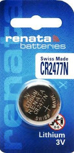 Renata CR2477-SC 950mAh 3V Lithium Primary (LiMNO2) Coin Cell Battery - Watchbatteries