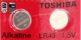 Pack Of Two Battery LR43 1.5V Alkaline Coin Cell Watch Batteries - Watchbatteries