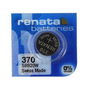 Renata 370 40mAh 1.55V Silver Oxide Coin Cell Battery - Watchbatteries