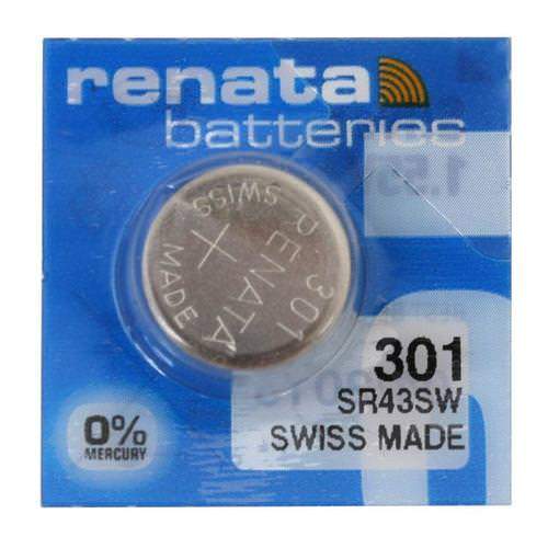 Renata 301 130mAh 1.55V Silver Oxide Coin Cell Battery - Watchbatteries