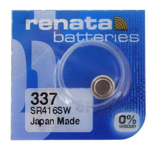 Renata 337 8mAh 1.55V Silver Oxide Coin Cell Battery - Watchbatteries