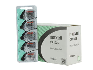 Maxell CR1025 30mAh 3V Lithium (LiMNO2) Coin Cell Battery - Watchbatteries