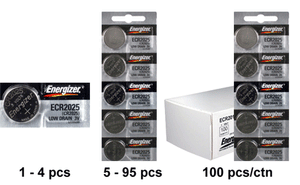 Energizer CR2025 Lithium Coin Cell Batteries 3V - Watchbatteries