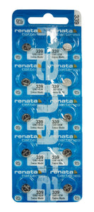 Renata 339 11mAh 1.55V Silver Oxide Coin Cell Battery - Watchbatteries