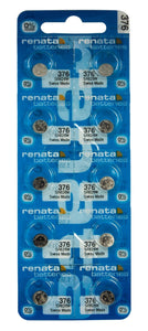 Renata 376 27mAh 1.55V Silver Oxide Coin Cell Battery - Watchbatteries