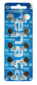 Renata 390 80mAh 1.55V Silver Oxide Coin Cell Battery - Watchbatteries