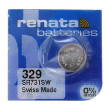 Renata 329 37mAh 1.55V Silver Oxide Coin Cell Battery - Watchbatteries