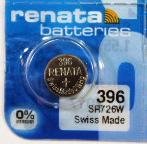 Renata 396 32mAh 1.55V Silver Oxide Coin Cell Battery - Watchbatteries
