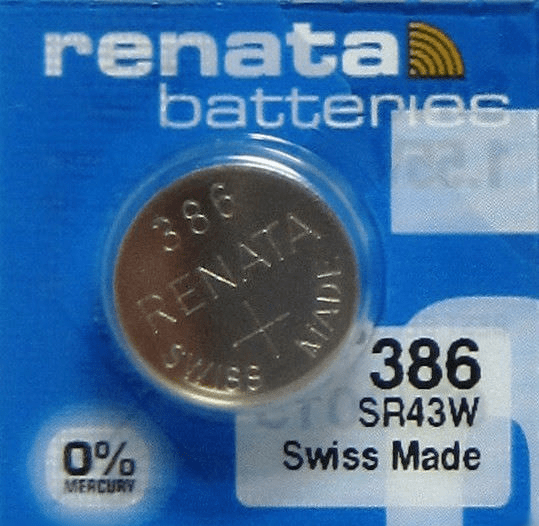 Renata 386 45mAh 1.55V Silver Oxide Coin Cell Battery - Watchbatteries