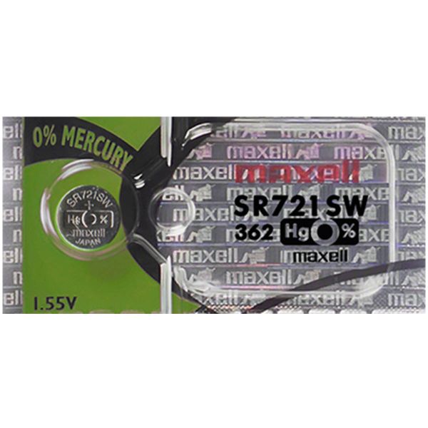 Maxell 362 SR721SW 1.55V Silver Oxide Button Cell Battery (COST PER BATTERY)